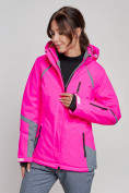 Купить Горнолыжная куртка женская зимняя розового цвета 2316R