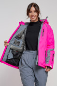 Купить Горнолыжная куртка женская зимняя розового цвета 2316R, фото 12