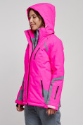 Купить Горнолыжная куртка женская зимняя розового цвета 2316R, фото 2