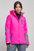Купить Горнолыжная куртка женская зимняя розового цвета 2316R, фото 4