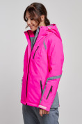Купить Горнолыжная куртка женская зимняя розового цвета 2316R, фото 5