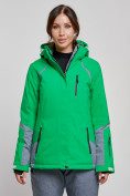 Купить Горнолыжная куртка женская зимняя зеленого цвета 2316Z