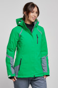 Купить Горнолыжная куртка женская зимняя зеленого цвета 2316Z, фото 2