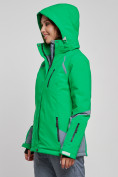 Купить Горнолыжная куртка женская зимняя зеленого цвета 2316Z, фото 4