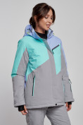 Купить Горнолыжная куртка женская зимняя фиолетового цвета 2319F, фото 3