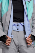 Купить Горнолыжная куртка женская зимняя фиолетового цвета 2319F, фото 7
