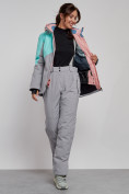 Купить Горнолыжная куртка женская зимняя розового цвета 2319R, фото 11