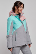 Купить Горнолыжная куртка женская зимняя розового цвета 2319R, фото 4