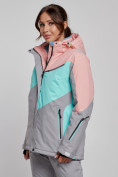 Купить Горнолыжная куртка женская зимняя розового цвета 2319R, фото 5