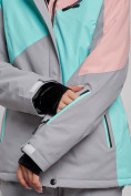 Купить Горнолыжная куртка женская зимняя розового цвета 2319R, фото 9