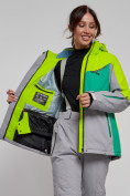 Купить Горнолыжная куртка женская зимняя салатового цвета 2319Sl, фото 12
