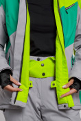 Купить Горнолыжная куртка женская зимняя салатового цвета 2319Sl, фото 8