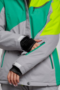 Купить Горнолыжная куртка женская зимняя салатового цвета 2319Sl, фото 9