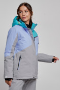 Купить Горнолыжная куртка женская зимняя зеленого цвета 2319Z, фото 3