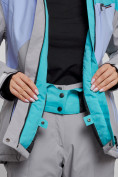 Купить Горнолыжная куртка женская зимняя зеленого цвета 2319Z, фото 6