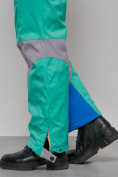 Купить Горнолыжный комбинезон женский зимний бирюзового цвета 2320Br, фото 11