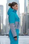 Купить Горнолыжный комбинезон женский зимний синего цвета 2320S, фото 4