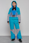 Купить Горнолыжный комбинезон женский зимний синего цвета 2320S, фото 5