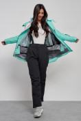 Купить Горнолыжная куртка женская зимняя бирюзового цвета 2321Br, фото 10