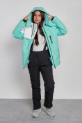 Купить Горнолыжная куртка женская зимняя бирюзового цвета 2321Br, фото 8