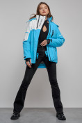 Купить Горнолыжная куртка женская зимняя голубого цвета 2321Gl, фото 11