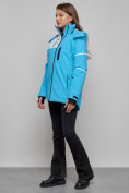 Купить Горнолыжная куртка женская зимняя голубого цвета 2321Gl, фото 14