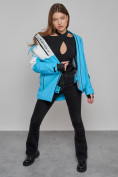 Купить Горнолыжная куртка женская зимняя голубого цвета 2321Gl, фото 9