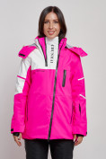 Купить Горнолыжная куртка женская зимняя розового цвета 2321R