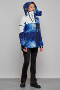 Купить Горнолыжная куртка женская зимняя синего цвета 2321S, фото 19