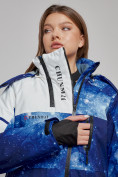 Купить Горнолыжная куртка женская зимняя синего цвета 2321S, фото 6