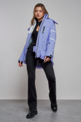Купить Горнолыжная куртка женская зимняя сиреневого цвета 2321Sn, фото 12