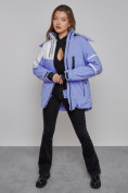Купить Горнолыжная куртка женская зимняя сиреневого цвета 2321Sn, фото 9