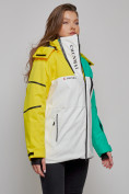 Купить Горнолыжная куртка женская зимняя желтого цвета 2322J, фото 11