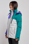 Купить Горнолыжная куртка женская зимняя темно-зеленого цвета 2322TZ, фото 2