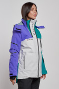 Купить Горнолыжная куртка женская зимняя темно-зеленого цвета 2322TZ, фото 3