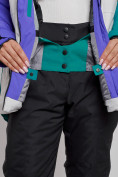 Купить Горнолыжная куртка женская зимняя темно-зеленого цвета 2322TZ, фото 7