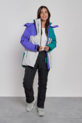 Купить Горнолыжная куртка женская зимняя темно-зеленого цвета 2322TZ, фото 8