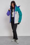 Купить Горнолыжная куртка женская зимняя темно-зеленого цвета 2322TZ, фото 9
