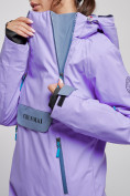 Купить Горнолыжный комбинезон женский зимний фиолетового цвета 2323F, фото 13