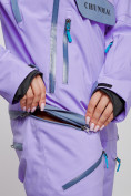 Купить Горнолыжный комбинезон женский зимний фиолетового цвета 2323F, фото 15