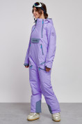 Купить Горнолыжный комбинезон женский зимний фиолетового цвета 2323F, фото 2