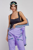 Купить Горнолыжный комбинезон женский зимний фиолетового цвета 2323F, фото 12