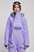 Купить Горнолыжный комбинезон женский зимний фиолетового цвета 2323F, фото 8