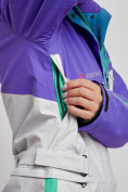 Купить Горнолыжный комбинезон женский зимний темно-фиолетового цвета 2326TF, фото 17