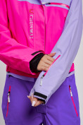 Купить Горнолыжный комбинезон женский зимний фиолетового цвета 2327F, фото 13