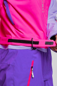 Купить Горнолыжный комбинезон женский зимний фиолетового цвета 2327F, фото 15