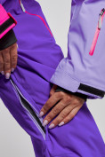 Купить Горнолыжный комбинезон женский зимний фиолетового цвета 2327F, фото 17
