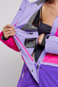 Купить Горнолыжный комбинезон женский зимний фиолетового цвета 2327F, фото 19
