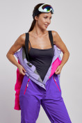 Купить Горнолыжный комбинезон женский зимний фиолетового цвета 2327F, фото 20