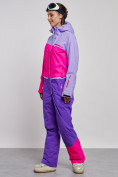 Купить Горнолыжный комбинезон женский зимний фиолетового цвета 2327F, фото 2